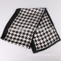 Arab Digital Printed Houndstooth 100% Silk Satin Men Silk Scarf